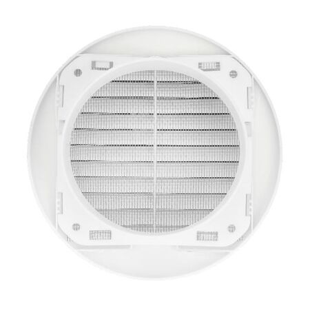 HPM 100mm External Fixed Round Ventilation Grille White