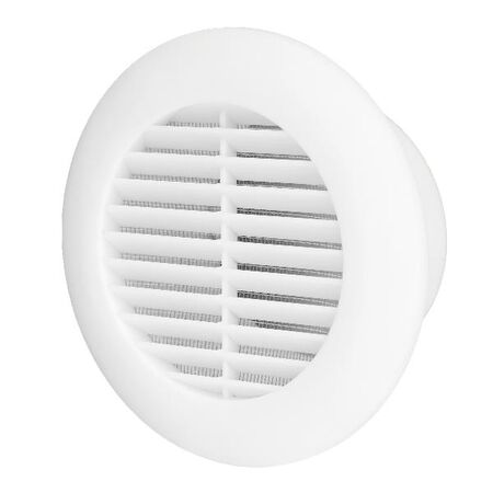 HPM 100mm External Fixed Round Ventilation Grille White