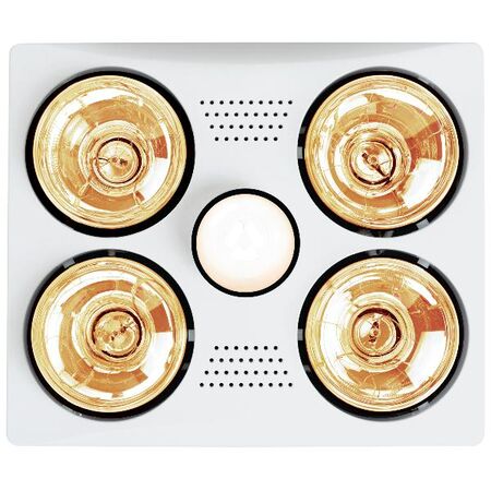 HPM 3-in-1 4-Lamp Instant Heat Ducted Bathroom Heater