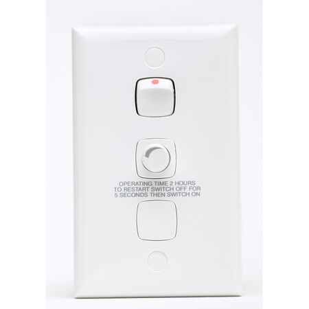 HPM Standard 650VA 3 Speed Vertical Auto Off Fan Controller White
