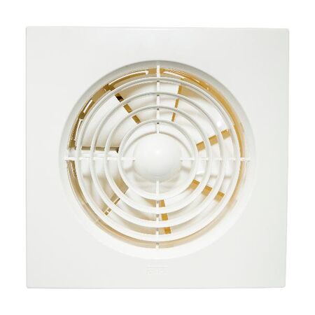 HPM Slimline Exhaust Fan with Auto Shutters 150mm White