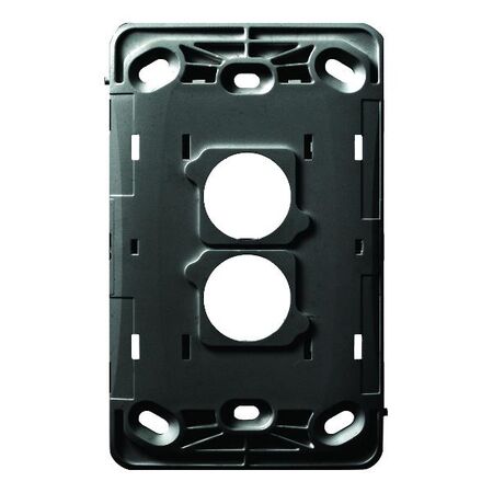 HPM VIVO 2 Gang Switch Grid Dark Grey