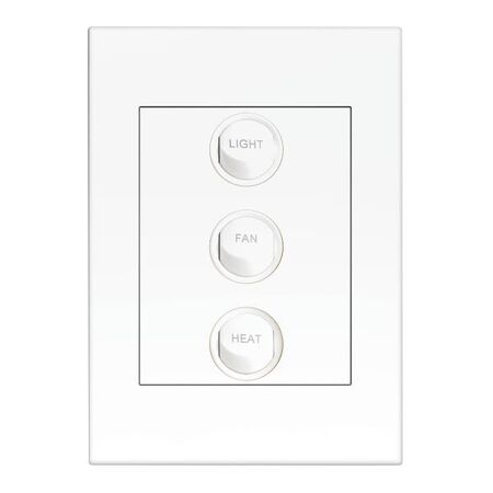 HPM VIVO 10A 3 Gang Instant Heat Controller Switch White