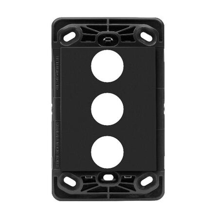 HPM VIVO 3 Gang Switch Grid Dark Grey
