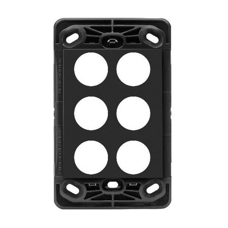 HPM VIVO 6 Gang Switch Grid Dark Grey