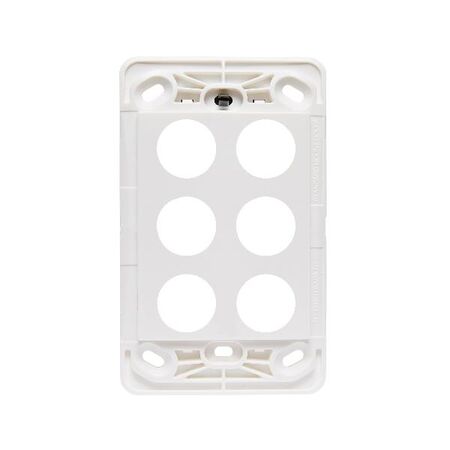 HPM VIVO 6 Gang Switch Grid White