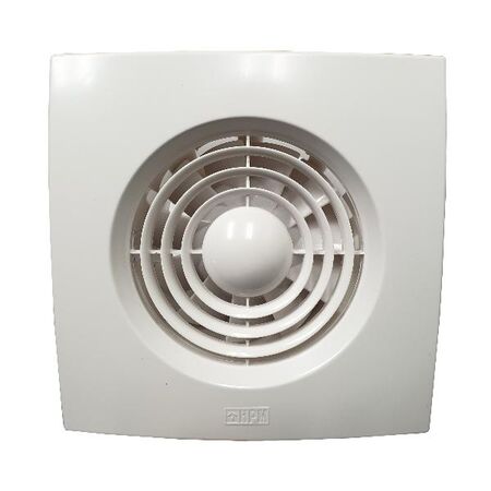 HPM Slimline 150mm Wall Exhaust Fan with Timer White