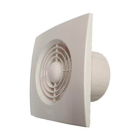 HPM Slimline 100mm Wall Exhaust Fan with Timer White