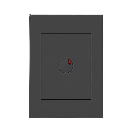 HPM VIVO 350VA 3 Wire Push Button Cover Plate Dark Grey