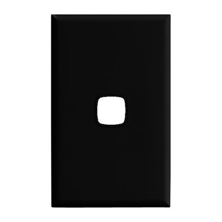 Excel - Switch coverplate 1 gang gloss black