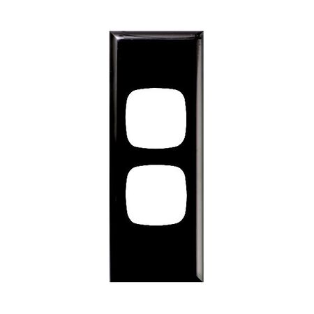 Excel - Architrave coverplate 2 gang black