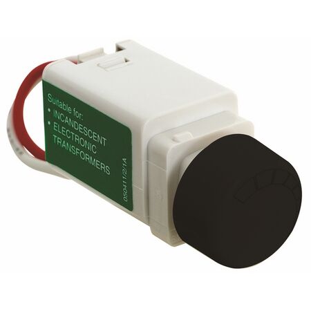 HPM 400VA 2 Wire Trailing Edge Rotary Dimmer Black