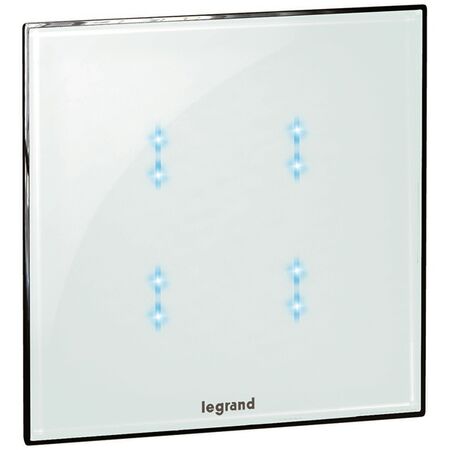 Arteor - MyHOME - BUS touch control - for basic/special functions - 2 modules - Up to 4 scenarios - white