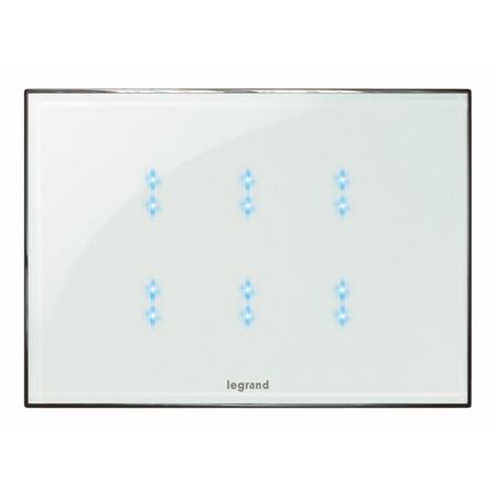 Arteor - MyHOME - BUS touch control - for basic/special functions - 3 modules - Up to 6 scenarios - white