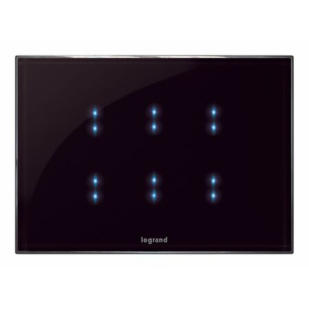 Arteor - MyHOME - BUS touch control - for basic/special functions - 3 modules - Up to 6 scenarios - black