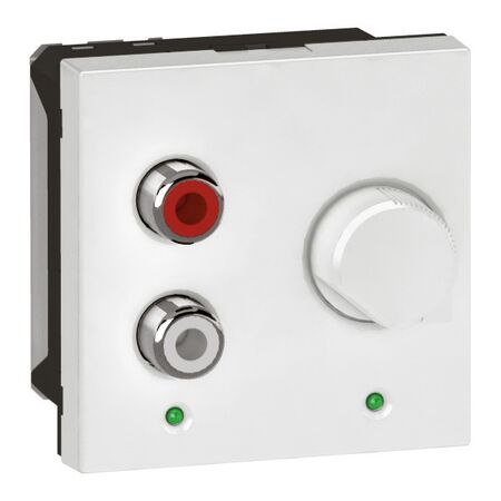 Arteor - MyHOME - Sound diffusion - BUS RCA inputs - 2 modules - white