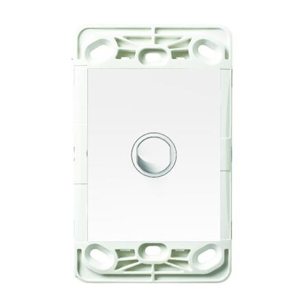 HPM VIVO 10A 1 Gang Vertical Rocker Switch Grid & Mechanism White