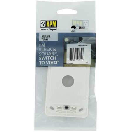 HPM VIVO 1 Gang Switch Grid White