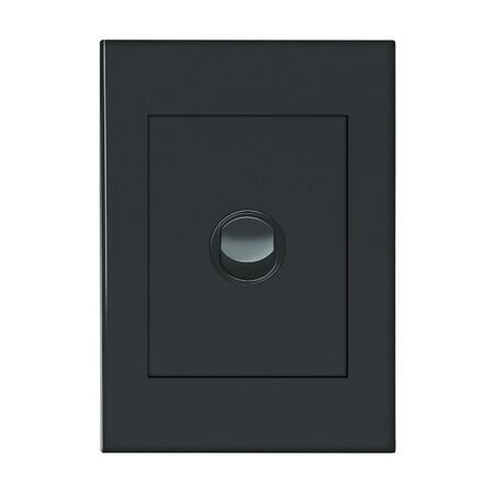 HPM VIVO 10A 1 Gang Vertical Rocker Switch Plate Dark Grey