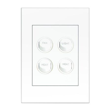 HPM VIVO 10A 4 Gang Instant Heat Controller Switch White