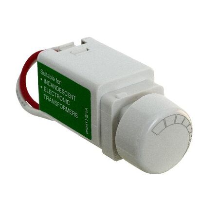 HPM 400VA 2 Wire Trailing Edge Rotary Dimmer White