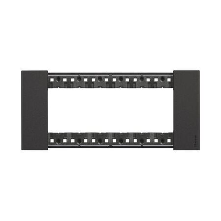 Bticino Living Now 6 Module Coverplate Black