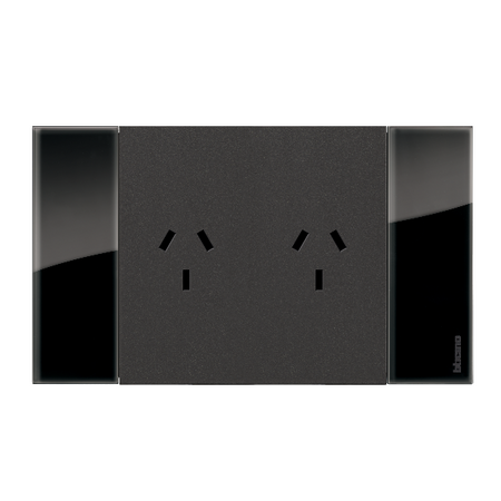 Bticino Living Now 4 Module Double Powerpoint Coverplate Night