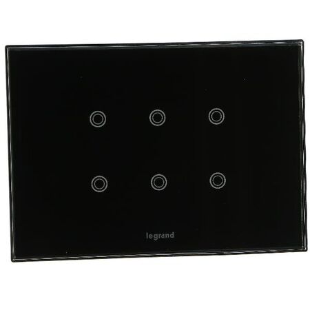 KNX touch control mechanism Arteor - 6-button touch control units - black - supplied with glass plate