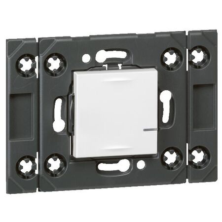 ARTEOR Wireless Switch Mechanism - Horizontal 2 Module with Grid - White