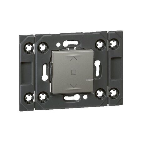 ARTEOR Wireless Blind Switch Mechanism - Horizontal 2 Module with Grid - Magnesium
