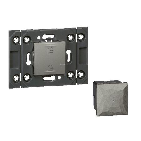 ARTEOR Gateway + Wireless Master Switch Mechanism - Horizontal 2 Module with Grid - Magnesium