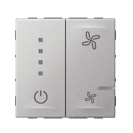 Arteor with Netatmo Smart 4 Speed 100VA Fan Controller Mechanism Soft Aluminium