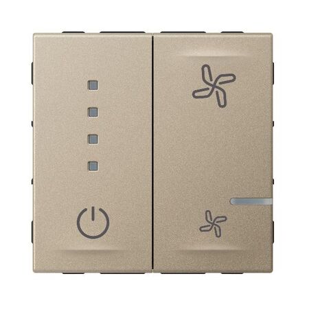 Arteor with Netatmo Smart 4 Speed 100VA Fan Controller Mechanism Champagne