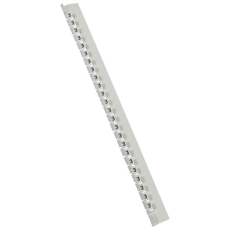 MEMOCAB - Markers for wiring black numbers on white background 2.5x2.5mm number 3 slide-in pack of 600