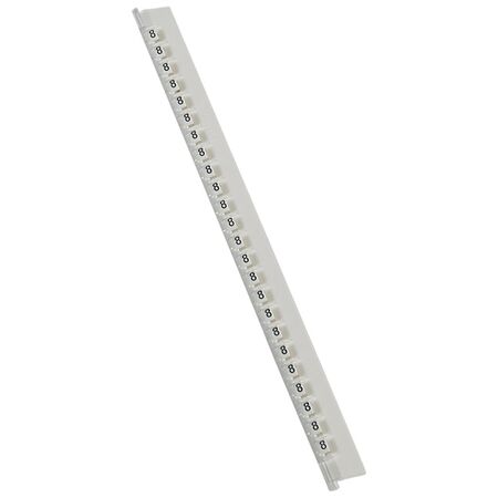 MEMOCAB - Markers for wiring black numbers on white background 2.5x2.5mm number 8 slide-in pack of 600
