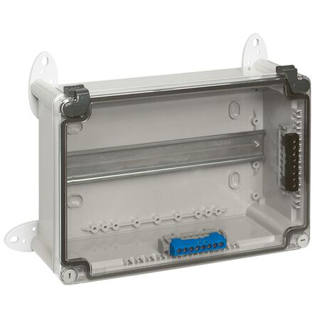 Enclosure - IP55 plastic box 360Hx270Wx124Dmm transparent cover no knock-outs