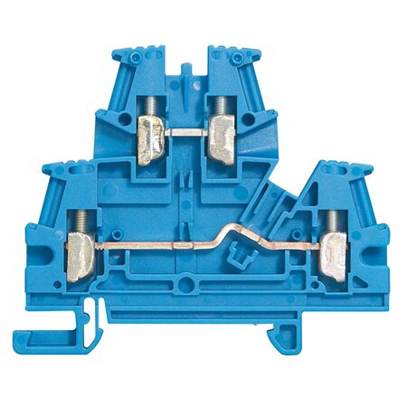 Viking 3 - 2 connections on 2 levels blue 0.25 to 4mm² rigid - 0.25 to 2.5mm² flexible - 5mm pitch