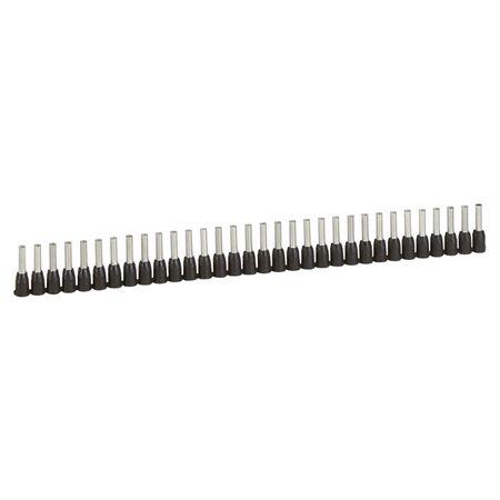 Starfix - ferrule with insulating flange single - supplied in strips 1.5mm² 15mm long black pack of 1000