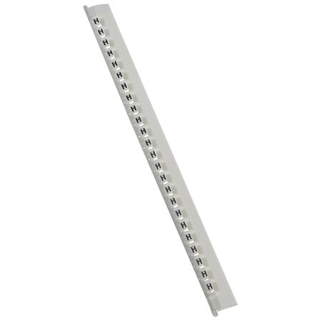 MEMOCAB - Markers for wiring black capital letters on white background 2.5x2.5mm letter H slide-in pack of 240
