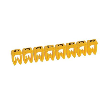 CAB3 - Markers for wiring 4 to 6mm² black letters on yellow background 4-6mm² letter C pack of 300
