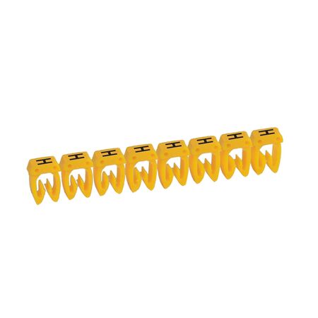 CAB3 - Markers for terminal blocks and wiring 0.5 to 1.5mm² black letters on yellow background 0.5-1.5mm² letter H pack of 300