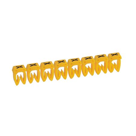 CAB3 - Markers for terminal blocks and wiring 0.5 to 1.5mm² black letters on yellow background 0.5-1.5mm² letter X pack of 300