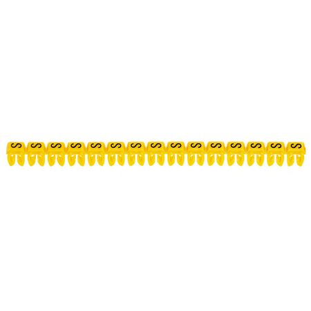 CAB3 - Markers for terminal blocks and wiring 0.5 to 1.5mm² black letters on yellow background 0.5-1.5mm² letter S pack of 300