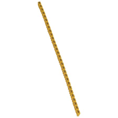 CAB3 - Markers for wiring 1.5 to 2.5 mm² black letters on yellow background 1.5-2.5mm² letter B pack of 300