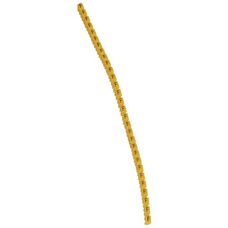 CAB3 - Markers for wiring 1.5 to 2.5 mm² black letters on yellow background 1.5-2.5mm² letter F pack of 300