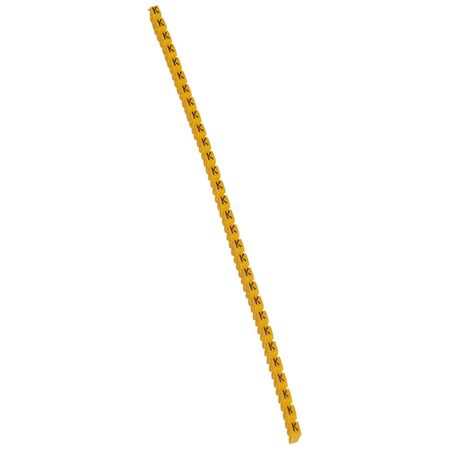 CAB3 - Markers for wiring 1.5 to 2.5 mm² black letters on yellow background 1.5-2.5mm² letter K pack of 300