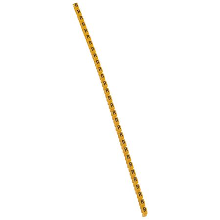 CAB3 - Markers for wiring 1.5 to 2.5 mm² black letters on yellow background 1.5-2.5mm² letter R pack of 300