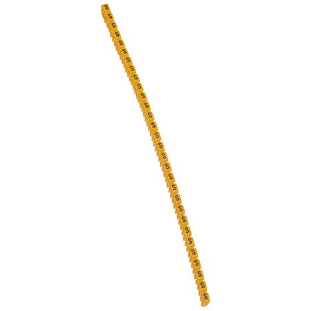 CAB3 - Markers for wiring 1.5 to 2.5 mm² black letters on yellow background 1.5-2.5mm² letter S pack of 300