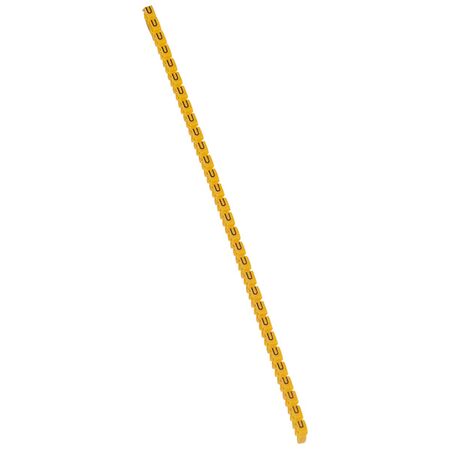 CAB3 - Markers for wiring 1.5 to 2.5 mm² black letters on yellow background 1.5-2.5mm² letter U pack of 300