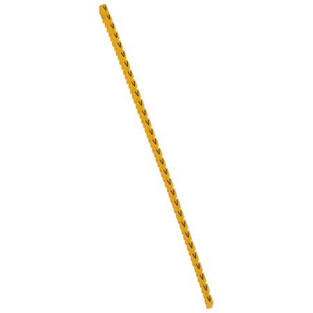 CAB3 - Markers for wiring 1.5 to 2.5 mm² black letters on yellow background 1.5-2.5mm² letter V pack of 300